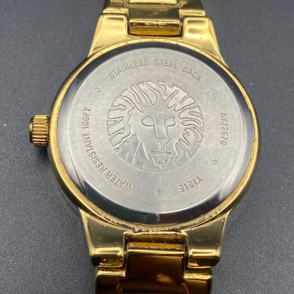 Anne Klein Womens Gold Tone Diamond Watch MOP Dial New Battery Runs AK2670 - Picture 3 of 7